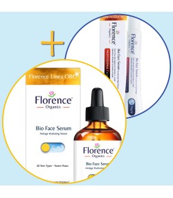 2 PACK Organic Day and Night Vitamin C & Hyaluronic Acid Serum for Face, Neck and Eye contour 30 ml. Florence Organics